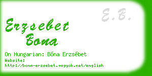 erzsebet bona business card